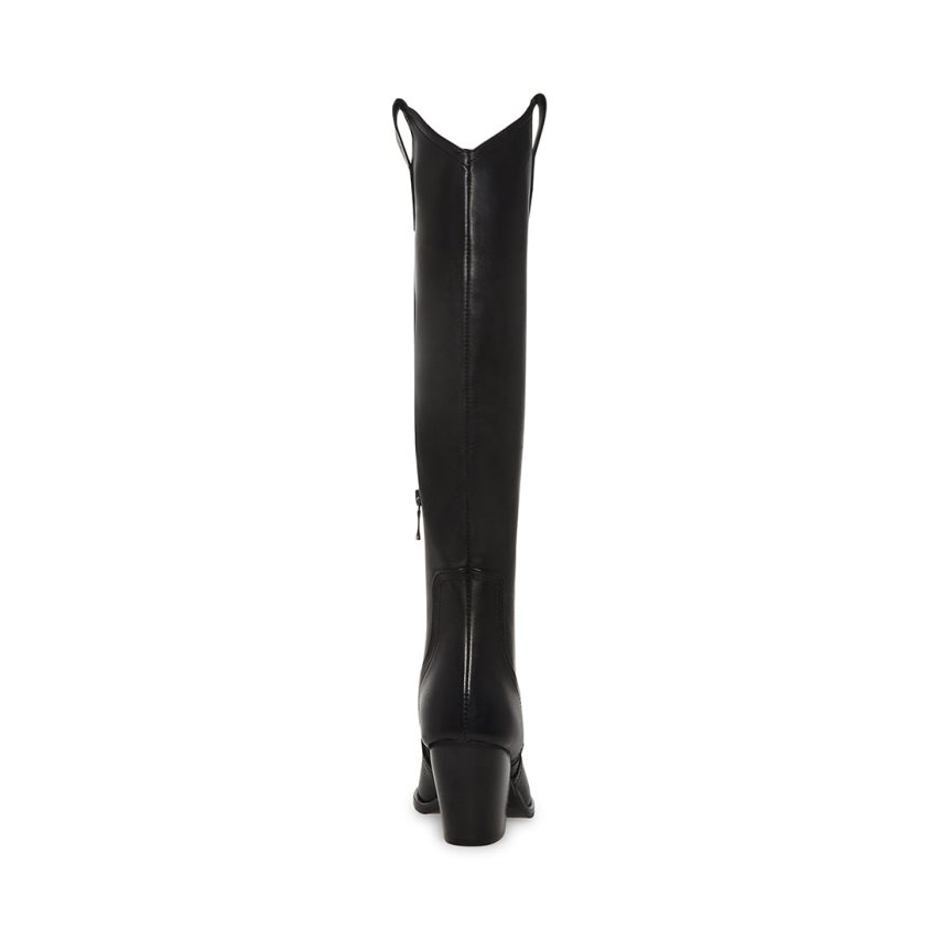 Botas Hasta La Rodilla Steve Madden Vittoria Cuero Mujer Negras | ES FG10E2